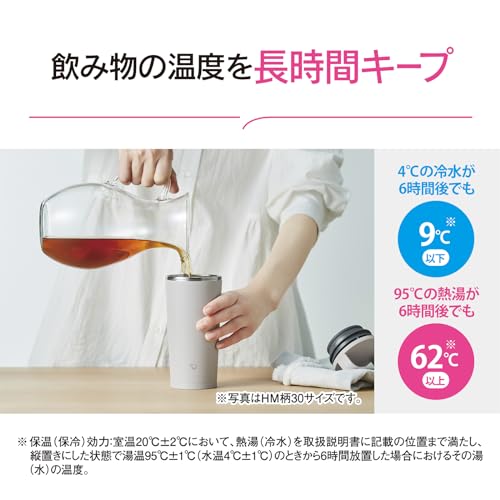 象印 水筒 400ml 【持ち運べるタンブラー】 食洗機対応 シームレスせん 洗う点数2点 ハンドルつき 保温・保冷 キャリータンブラー アーバンブルー SX-JS40-AM 中間 画像