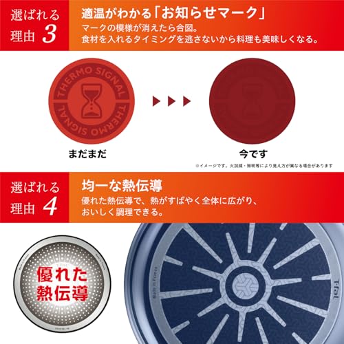 ティファール フライパン 25cm ガス火専用 PFOAなどの有害物質不使用 こびりつきにくさ長持ち 「マリーゴールドイエロー フライパン」 イエロー B56105 中間 画像