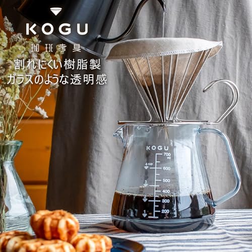 KOGU 珈琲考具 割れないコーヒーサーバー 700ml 【日本製】 食洗器対応 電子レンジ対応 軽量 目盛付き 1~4杯用 トライタン ドリップ 器具 おしゃれ アウトドア 燕三条 41289 プレゼント 誕生日 記念日 ギフト 贈り物 下村企販 クリスマス 最後 画像