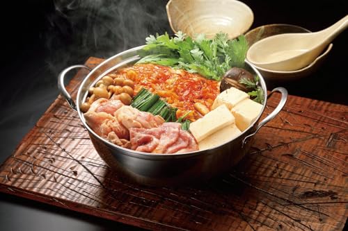 カクセー(Kakusee) 卓上鍋 22cm 2~4人用 両手鍋 ガスコンロ HI対応 軽量 ガラス蓋 ステンレス製 サビにくい 四季彩 しきさい FSC-06 シルバー 中間 画像