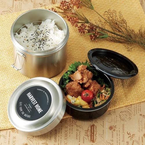 スケーター(Skater) 保温弁当箱 丼ぶり型 600ml 小容量 ステンレス ランチジャー 保温保冷 真空断熱構造 ベーシック STLB1AG-A 最後 画像