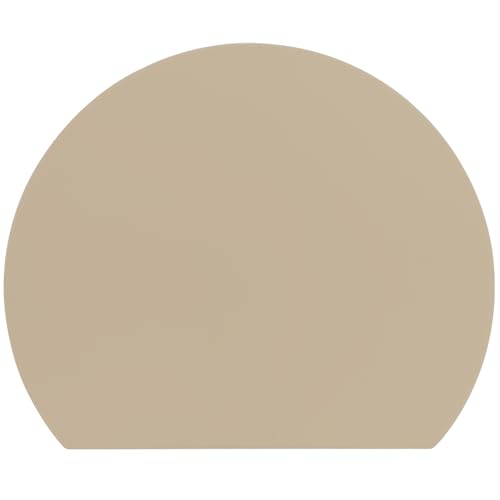 MUAMUA まな板 コーヒー色 エラストマー 食洗機対応 滑らない 丸い まな板 ゴム 高級耐熱 軽い まないた 抗菌 両面使える カッティングボード かまぼこ型 D型 約35×29cm エラストマー まな板 選び方 実物画像・外観写真