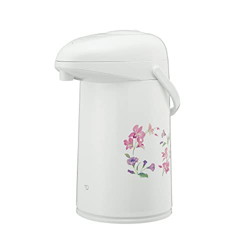 象印マホービン ガラスエアーポット 3.0L 押すだけポット 真空断熱構造 おいしく保温・保冷 リースフラワー AB-RC30-FW 象印マホービン ガラスエアーポット 3.0L 選び方 実物画像・外観写真