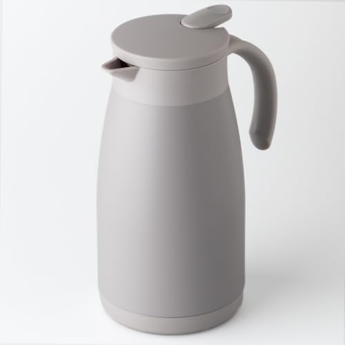 アトラス 保冷ポット 保温ポット 1L 軽量スリム 節電 省エネ 卓上ポット ステンレスポット 魔法瓶 保温 保冷 真空断熱二重構造 洗いやすい ワンタッチレバー 広口 グレー 白湯 ATP-1100GY アトラス 保冷ポット 保温ポット 選び方 実物画像・外観写真