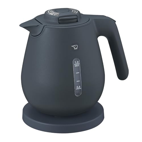 【Amazon.co.jp 限定】象印マホービン 電気ケトル 1.0L コンパクト 安全設計 転倒湯漏れ防止 ほこりブロック ソフトブラック CK-DC10AM-BM 象印 電気ケトル 選び方 実物画像・外観写真