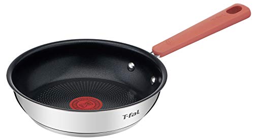 ティファール フライパン 20cm IH ガス火対応 PFOAなどの有害物質不使用 こびりつきにくさ長持ち 「オプティスペース IHステンレス フライパン」 ステンレス G72902 ティファール フライパン 20cm IH 選び方 実物画像・外観写真