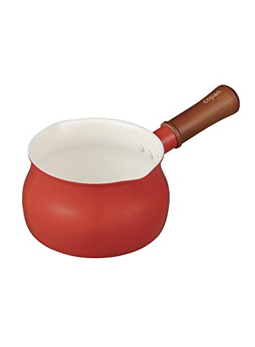 シービージャパン ミルクパン 13cm レッド IH対応 片手鍋 セラミック 塗装加工 copan シービージャパン ミルクパン 選び方 実物画像・外観写真