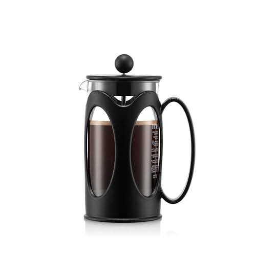 BODUM ボダム コーヒーメーカー コーヒープレス KENYA ケニア フレンチプレス コーヒーメーカー 350ml ブラック ステンレスフィルター ガラスビーカー 浸漬式 コーヒー 【正規品】 10682-01 BODUM ボダム コーヒープレス 選び方 実物画像・外観写真