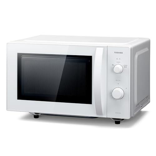 TOSHIBA(東芝) 電子レンジ 17L フラットテーブル 単機能 全国対応 ダイヤル式 レンジ あたため 庫内灯 オレンジLEDタイマー 簡単操作 一人暮らし/家庭向/お年寄り 新生活 新社会人 入学 ER-NS170A(W) ヘルツフリー 東芝 電子レンジ 17L 選び方 実物画像・外観写真
