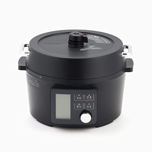 アイリスオーヤマ 電気圧力鍋 圧力鍋 4L 3~4人用 低温調理可能 卓上鍋 予約機能付き 自動メニュー90種類 ガラス蓋付き レシピブック付き ブラック PMPC-MA4-B 中間 画像