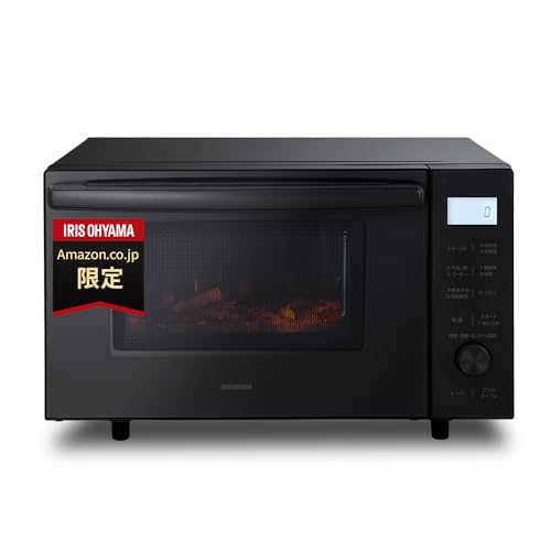 アイリスオーヤマ オーブンレンジ 18L フラットテーブル ヘルツフリー 全国対応 レンジ~600W オーブン~200℃ 自動メニュー11種 トースト 1年メーカー保証 AMO-F1811-B 【Amazon.co.jp限定】 アイリスオーヤマ オーブンレンジ 選び方 実物画像・外観写真