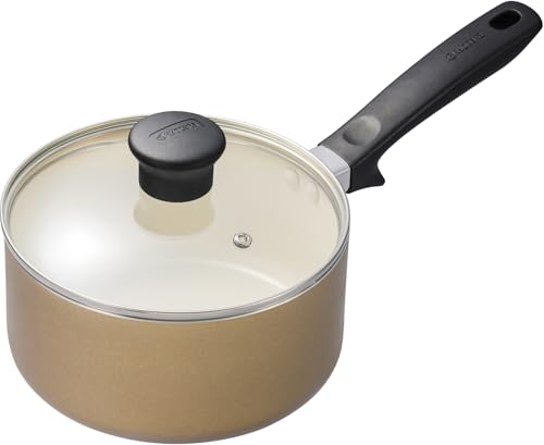 京セラ 片手鍋 18cm ガラス蓋付 セラブリッド PFAS 鉛 カドミウム フッ素 不使用 セラミック 加工 IH ガス 対応 中火以下 ベージュ IH対応 CN-18CBG-AZ 【Amazon.co.jp 限定】 京セラ 片手鍋 18cm 選び方 実物画像・外観写真