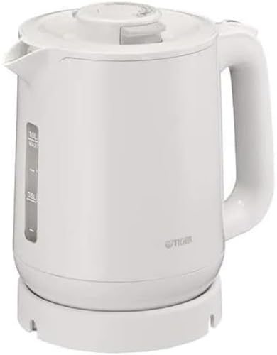 タイガー魔法瓶(TIGER) 電気ケトル 湯沸かし 1.0L 転倒お湯漏れ防止 カラ炊き防止 蒸気レス ホワイト PCJ-A102WA タイガー魔法瓶 電気ケトル 選び方 実物画像・外観写真