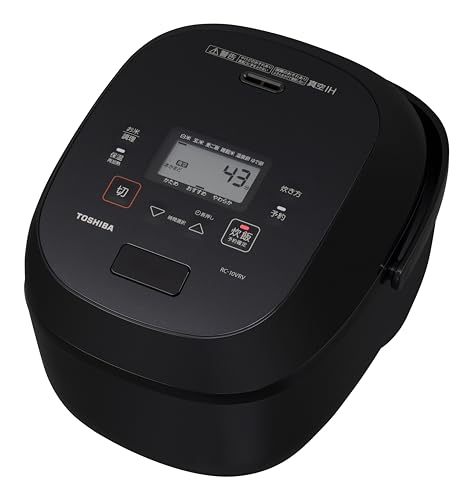 TOSHIBA(東芝) 炊飯器 炎匠炊き 5.5合 RC-10VRV(K) グランブラック 真空IH rice cooker 日本製 真空ひたし 真空保温白米40時間 東芝 炊飯器 炎匠炊き 選び方 実物画像・外観写真