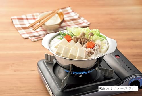 パール金属 鍋 卓上鍋 よせ鍋 寄せ鍋 22cm ガラス蓋付 ステンレス製 IH対応 ガス火対応 和楽庵 HC-375 中間 画像