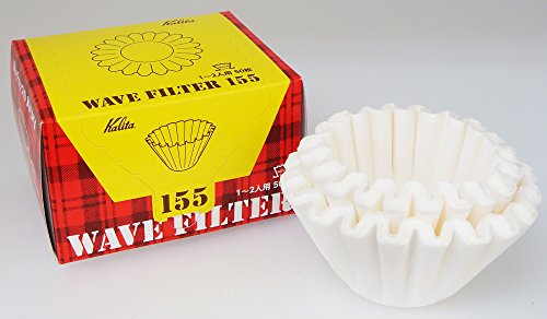 カリタ Kalita うまみを引き出す コーヒー ペーパー フィルター ウェーブフィルター 1~2人用 KWF-155 150枚(50×3) ホワイト #22211 おしゃれ キャンプ アウトドア 喫茶店 アンティーク 結婚 祝い プレゼント 誕生日 女性 男性 還暦 退職 記念日 ギフト 贈り物 還暦 敬老 最後 画像