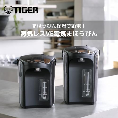 【WEB限定】タイガー魔法瓶(TIGER) 電気ポット 蒸気レス 節電VE保温 安全構造 とく子さん 3.0L ブラウン PIS-N300T 最後 画像