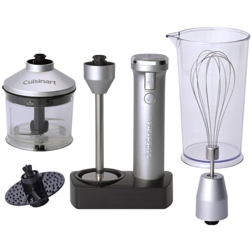 クイジナート コードレス 充電式 ハンドブレンダー チョッパー付 おろしディスク付 つぶす/混ぜる/泡立てる/かき混ぜる/刻む・ミンチ/おろす 軽量 RHB-1070J コードレスハンドブレンダー 選び方 実物画像・外観写真