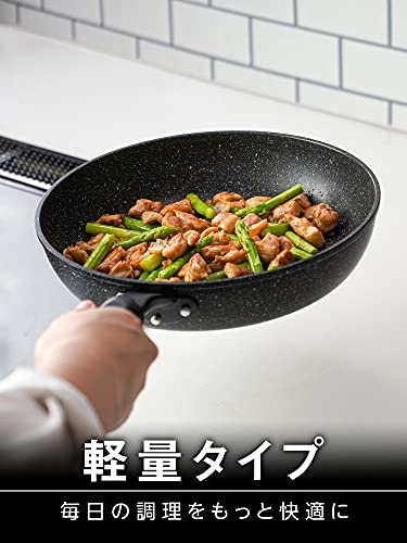和平フレイズ お弁当 小さい ミニ フライパン 18cm IH対応 ガス 目玉焼 オムレツ くっつきにくい PFOAフリー ふっ素樹脂加工 ダブルマーブルα RB-2110 中間 画像