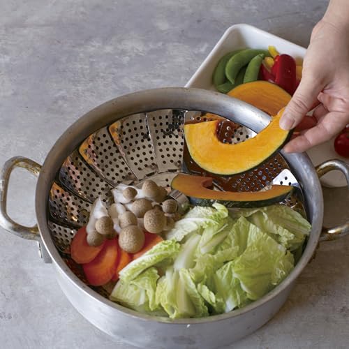 貝印 KAI ステンレス 大型 フリーサイズ 蒸し器 18~28cm用 食洗機対応 KAI KITCHEN 日本製 DH8070 最後 画像